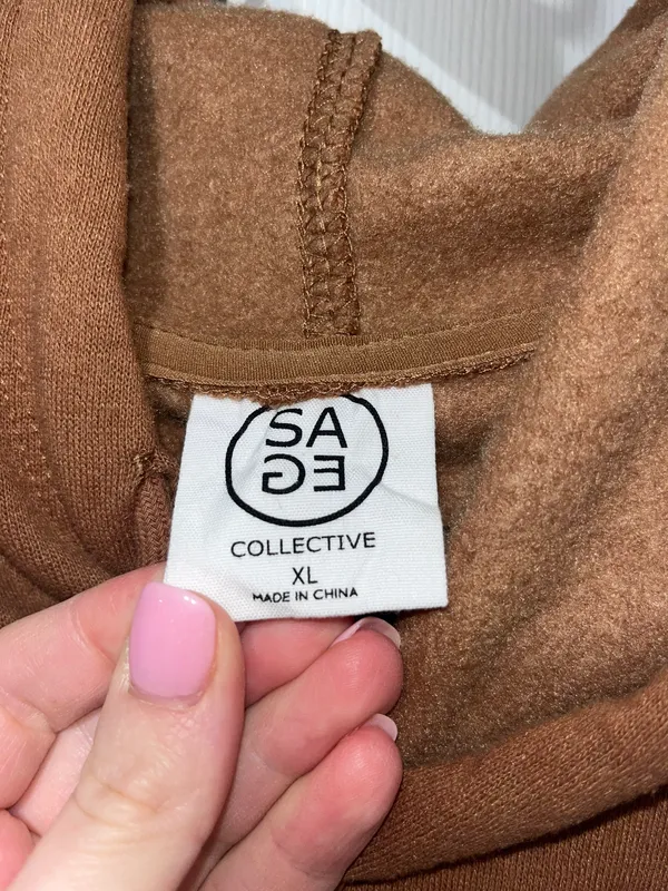 Sage Collective SELF LOVE brown Hoodie - Image 3