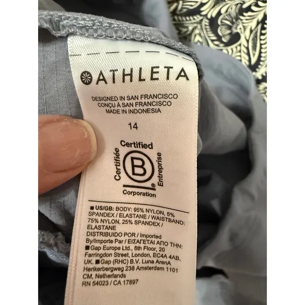 Athleta‎ Trekkie North Hiking Shorts Gray Ripstop Zip Pocket Size 14 - Image 7