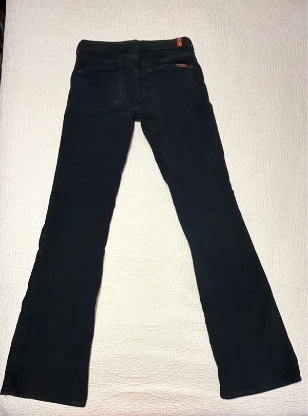7 For All Mankind Black Flare Jeans - Image 2