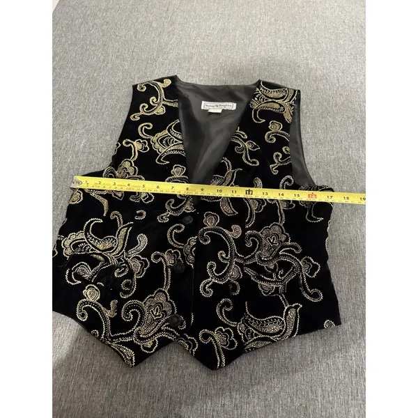 Norton McNaughton Velvet Beaded Whimsy Goth Renaissance Vest Sz 10 Festival - Image 6