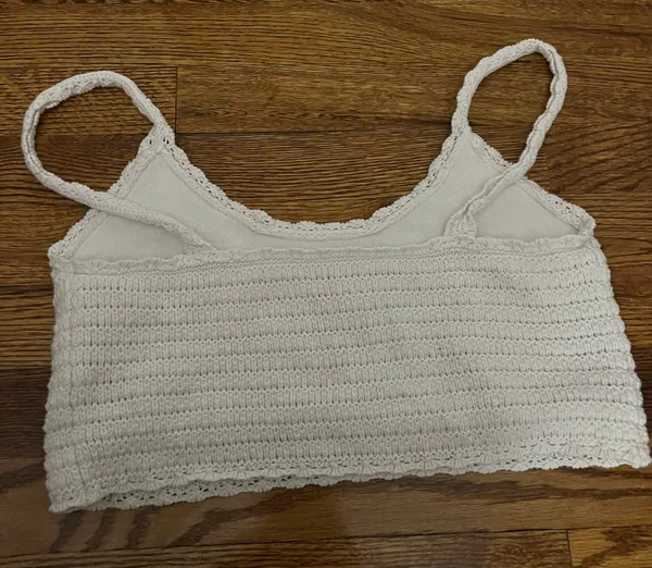 White Crochet Tank - Image 2