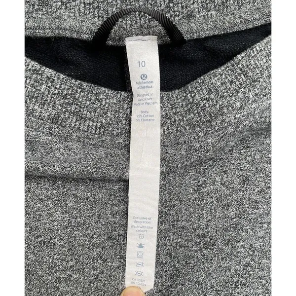 Lululemon Half Sleeve Gray Tunic Sweatshirt Size 10 M/L Loungewear Drawstring - Image 15