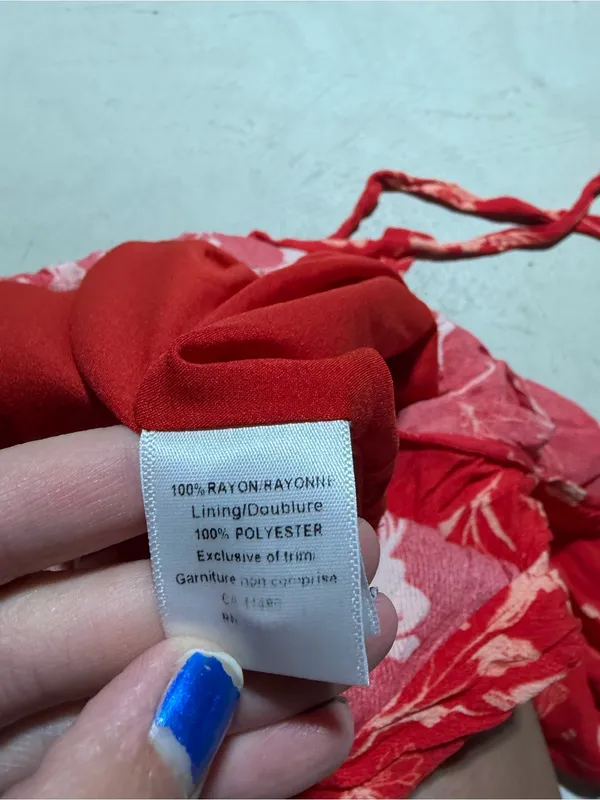 Gentle fawn Red Floral V-Neck Romper large - Image 12