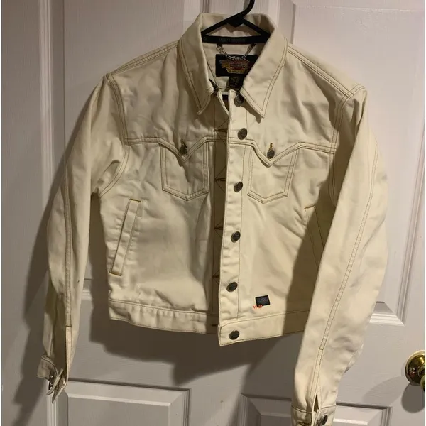 Harley Davidson jean jacket size medium - Image 2