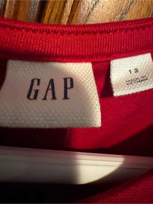 GAP Red High‑Neck Mini Shift Dress NWT Size 12 - Image 5