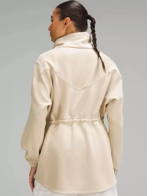 NWT Lululemon Softstreme Cinch-Waist Full-Zip Jacket size medium color bone - Image 3