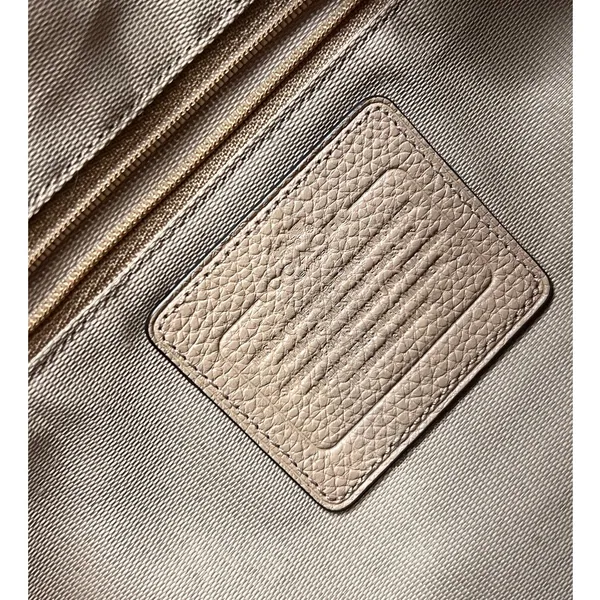 Coach Pebbled Leather Scout Hobo Shoulder Bag Tan Beige Gold Tone Hardware - Image 4