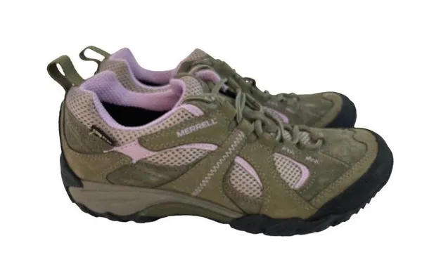 Merrell Chameleon Arc 2 Hiking Shoes Womens 7.5 Olive Orchid Lace Up Gor-Tex - Image 3