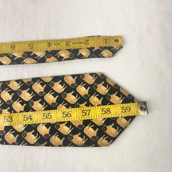 Sinsabang Tie Vintage Animal Print Sheep Geometric Multicolor Office - Image 9