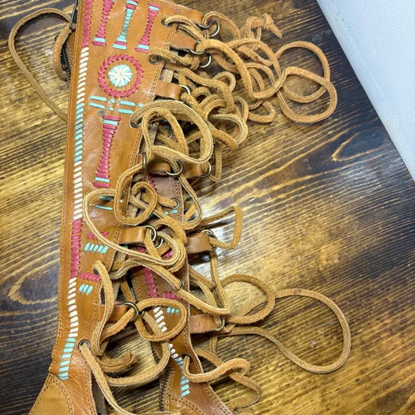Free People Bellflower Tall Lace Up Gladiator Sandals Size‎ 39 (8.5) - Image 2