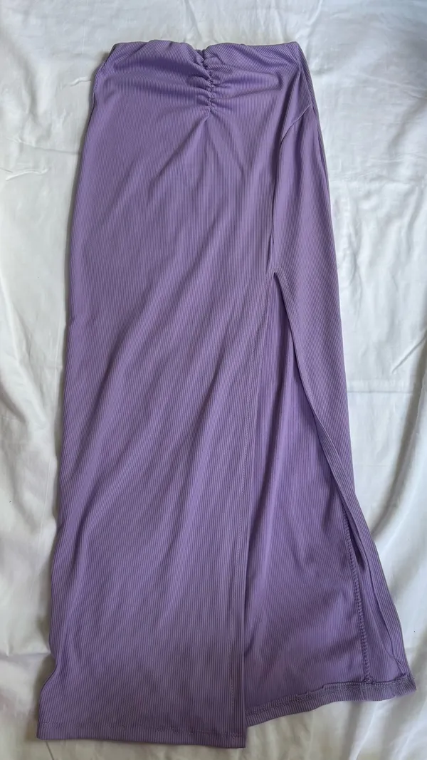 Purple halter top and maxi skirt set - Image 3