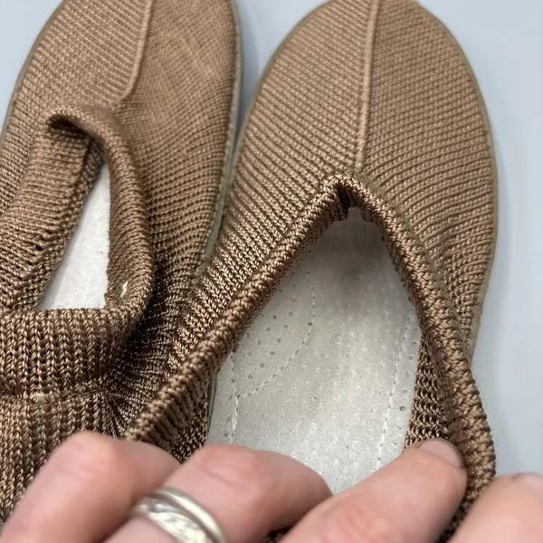 Orthopedic Mesh Knit Sock Shoe Size Large Womens 9 10 Brown Slip on Comfort - Image 9