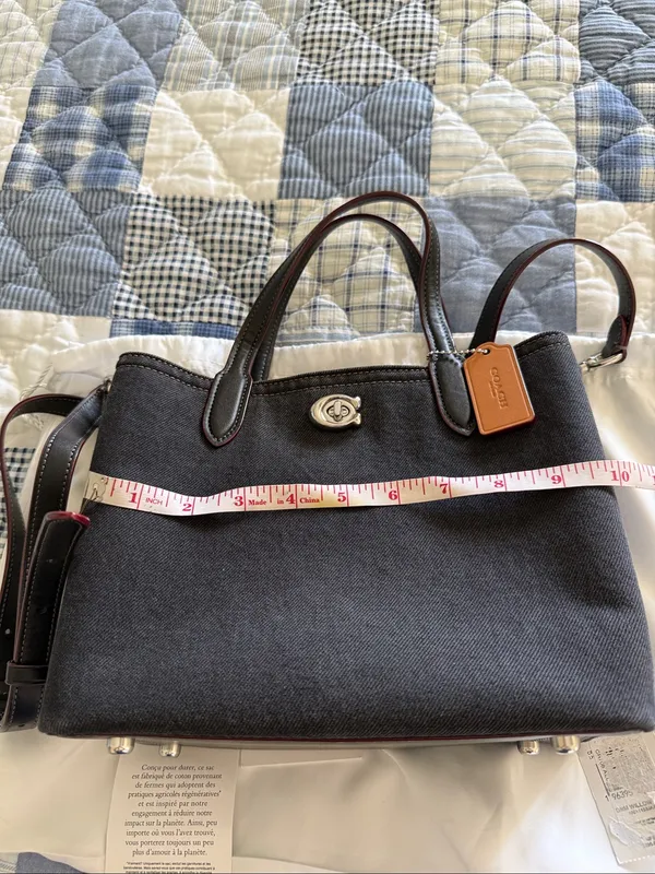 Coach Willow 24 Black Denim - Image 11