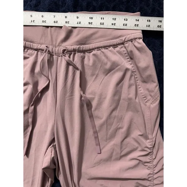 Athleta Attitude Ruched Leg Elastic Drawstrings Waist Pants Pink‎ Size 6 - Image 6