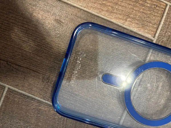 CellHelmet mag safe clear and blue iPhone 15 plus case - Image 2