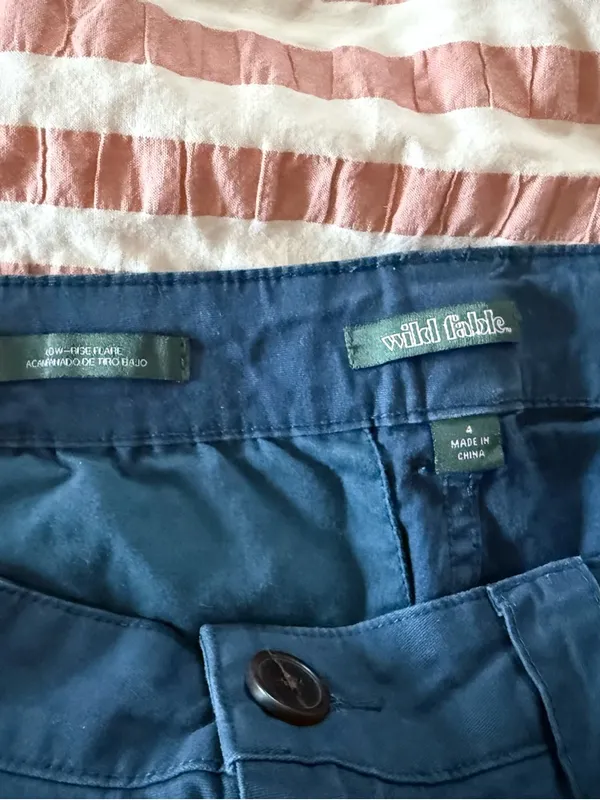 Wild fable low rise flare blue pants - Image 4