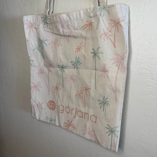 NWOT: Gorjana Palm Tree Print Canvas Tote Bag - Image 3