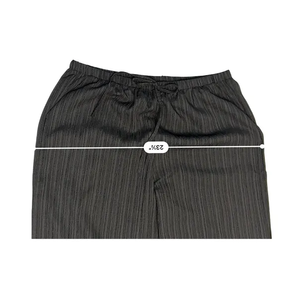 Women's Crinkle Wide Leg Slacks‎ XXL Lightweight Summer Black NEW - Image 5