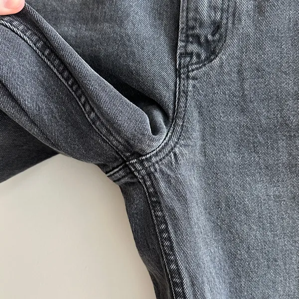 Abercrombie & Fitch The ‘90s Straight Ultra High Rise Black Jeans, 28/6 Short - Image 7