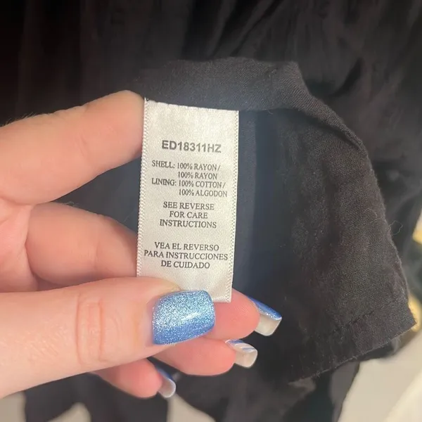 ✨En CrèMe | Way Of Life Cotton Embroidered Black Sz Large Mididress✨ - Image 7