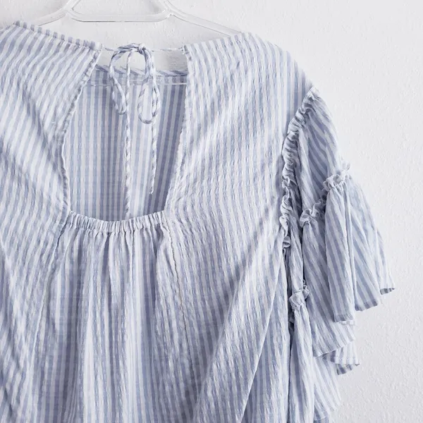 Anthropologie Pilcro Sybil Ruffle Teir Sleeve Blouse - Image 6