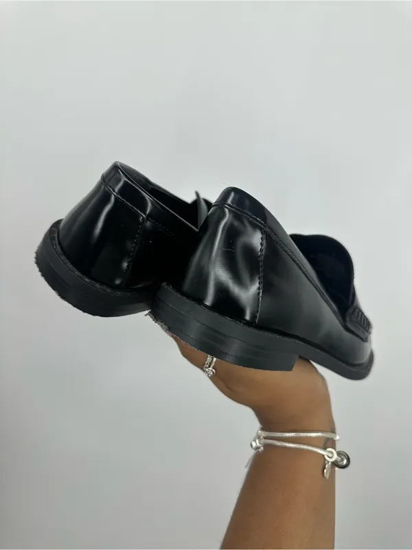 A New Day Black Loafers Woman's Size 7 Grunge Goth - Image 5
