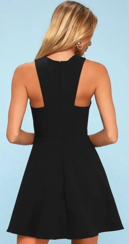 Lulus Black Skater Dress - Image 2