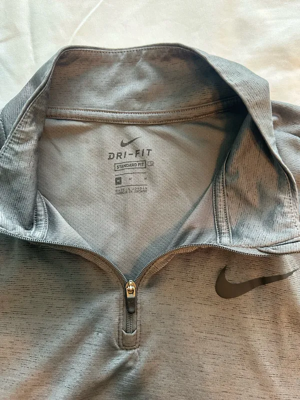 Nike Dri-Fit gray quarter zip pullover - Image 3