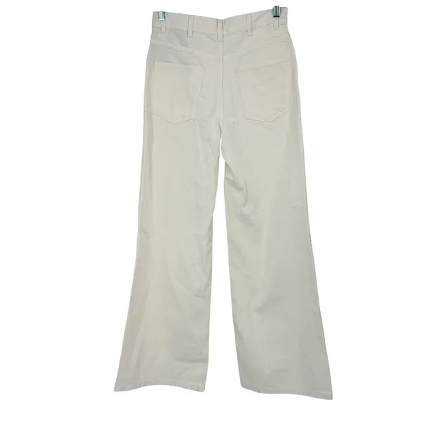 Zara The Trute Wide Leg Jeans Womens Size 6 US 38 EUR Off White High Rise Cotton - Image 2