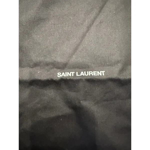 Saint Laurent Black Cotton Canvas Drawstring Dust Bags Set of 2 Logo Storage - Image 4