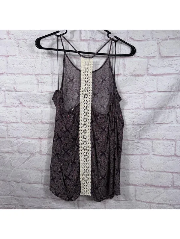 KaiLeigh Women’s XL Boho Paisley Crochet Back Tank Top Rayon - Image 5