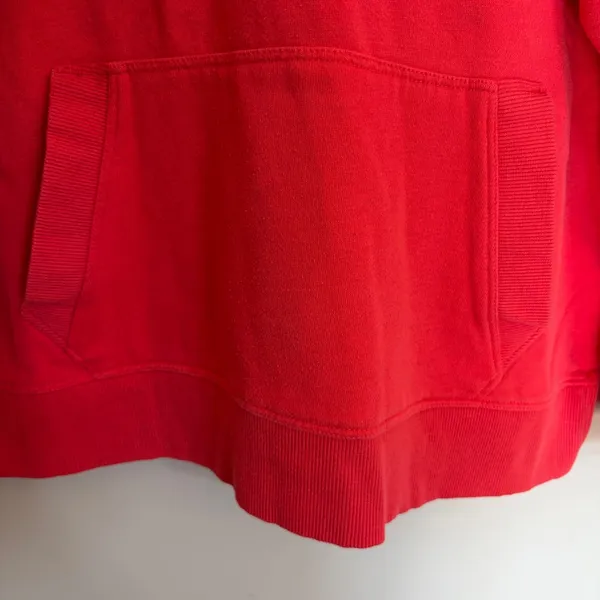 Calvin Klein Performance Womens‎ Red Embroidered Logo Hoodie Sweatshirt Medium - Image 2