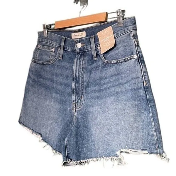 NWT Madewell Mom Short Cutoff Jean Shorts Bledsoe Mid Wash Denim Women’s Size 33 - Image 6