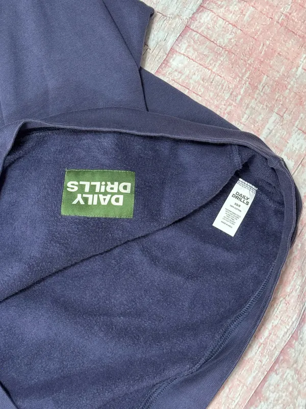 Daily Drills Oversized Fleece Henley Navy XS/S NWT - Image 6