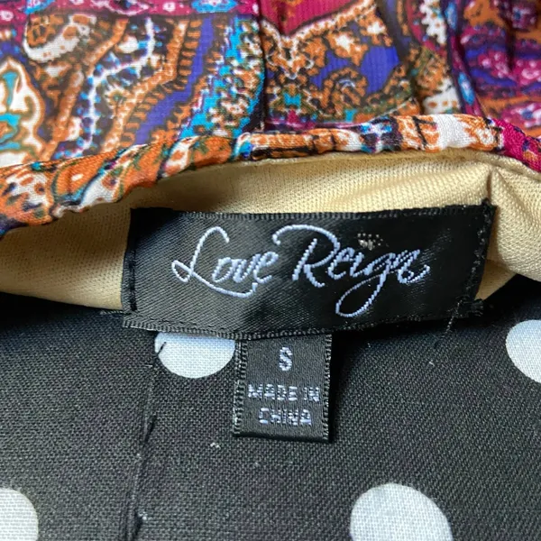 Love Reign Juniors Dress‎ Size S Rust Burgundy Paisley Print Tank Belt Boho NEW - Image 5