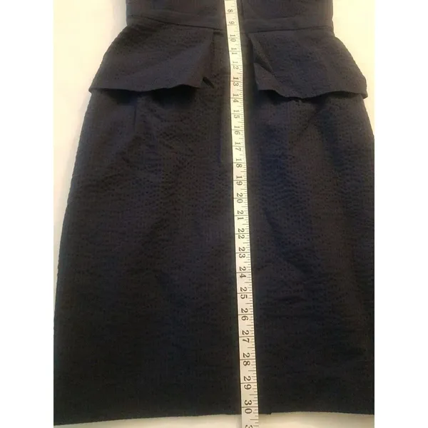 Banana Republic Womens Dress Size 2 Strapless Peplum Pucker Blue Mini Cocktail - Image 12