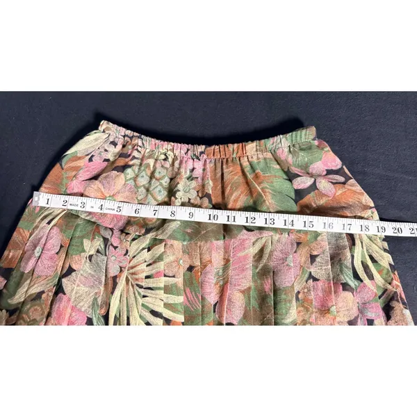 Vintage 80s Lady Carol Tropical Floral 2 Piece Skirt Set USA Size 10 small retro - Image 15