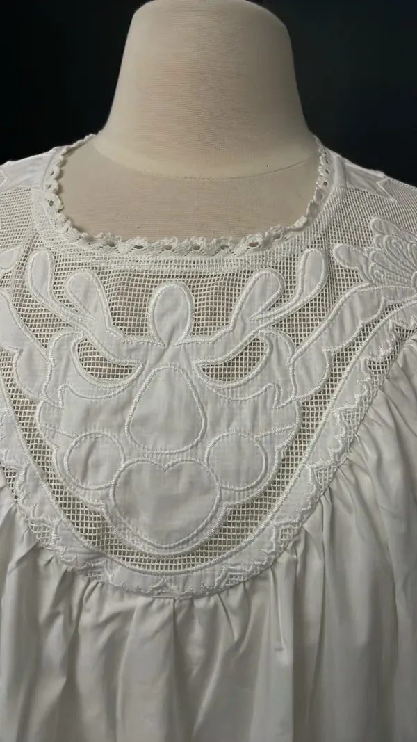 Amazon Women's Long Sleeve Lace Blouses Crew Neck Embroidered Mesh Lace Shirt - Image 3