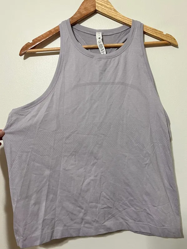 Lululemon Swiftly Tank Top Size 12 Purple Waist Length - Image 3