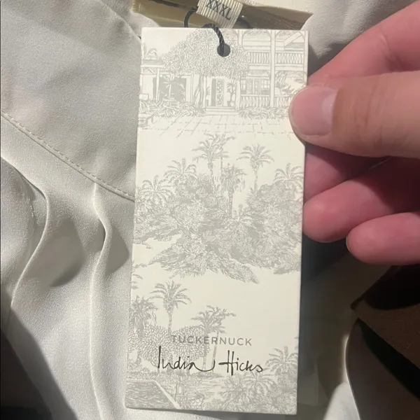 TUCKERNUCK X India Hicks Chocolate and Ivory Grove Blouse NWT Size XXXL - Image 12