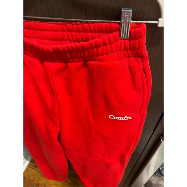 Comfrt red sweatpants women's large - Image 2