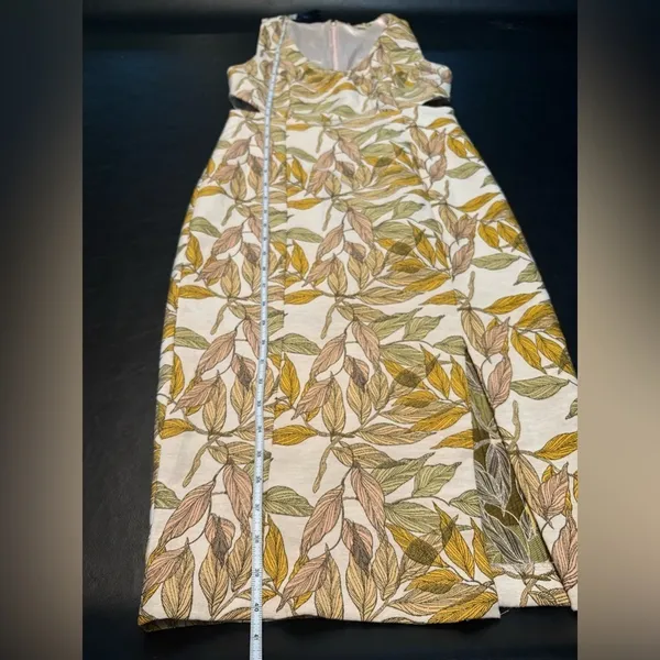 Gianni Bini Beckham Cutout Sheath Dress Size XS Jacquard Floral Fabric With Slit - Image 13