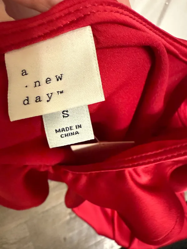 Red Ruffle Midi Dress - Image 5