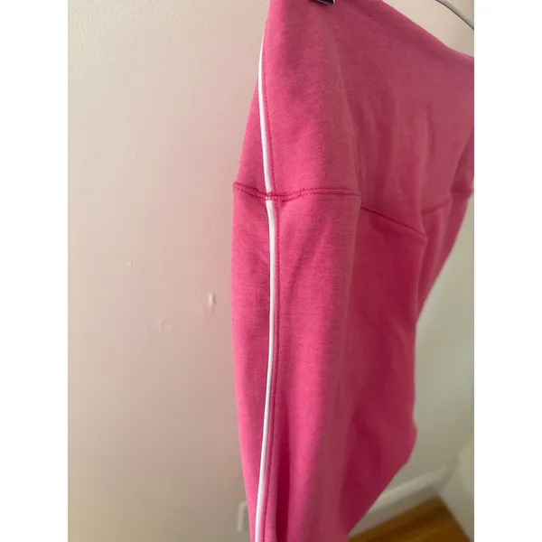 Beyond Yoga Pink High Waisted Leggings White Contrast Piping Womens Medium - Image 3