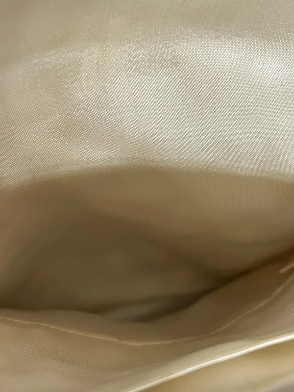 Ivory Beaded Evening Shoulder Hand Bag with Chain Strap Rhinestone Accent - Image 13