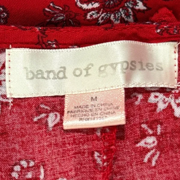 Band of Gypsies Red Floral Mini Dress Sz M - Image 8