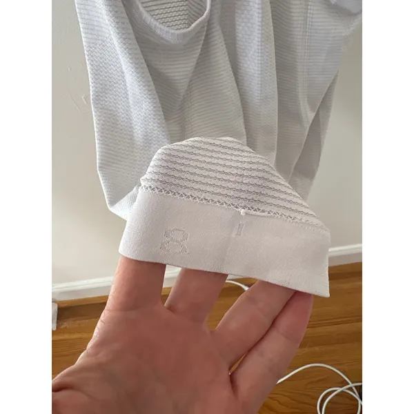 Lululemon Swiftly Tech Racerback Tank Top 2.0 White Silver Stripe Size 8 - Image 4
