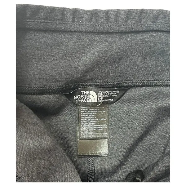 The North Face Leggings Womens S Ankle Pants Logo Stretch Pull On Yoga Gray - Image 4