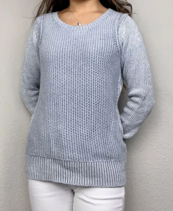 Anthropologie Light-Blue Knit Long-Sleeve Sweater - Image 2