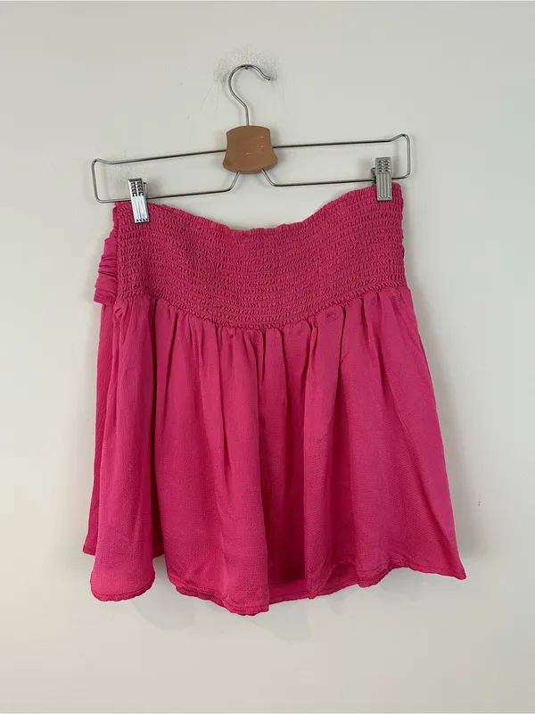 Aerie Hot Pink Satin Tie Waist Mini Skirt Size Large NWT - Image 5